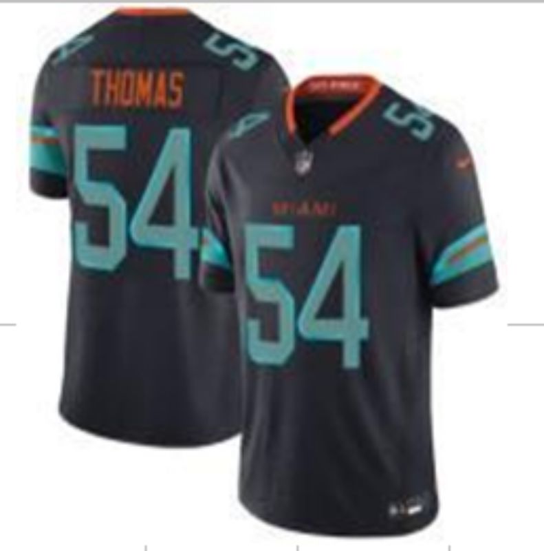 Men Miami Dolphins #54 Thomas black Nike 2025 Limited Nike NFL Jersey 05